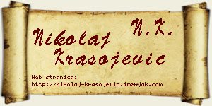 Nikolaj Krasojević vizit kartica